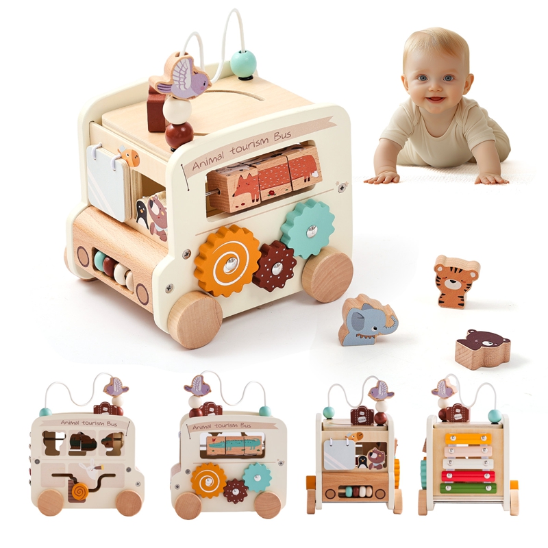 Kids Nature Education - Montessori houten kinderspeelgoed, drukke speelgoeddozen, educatieve