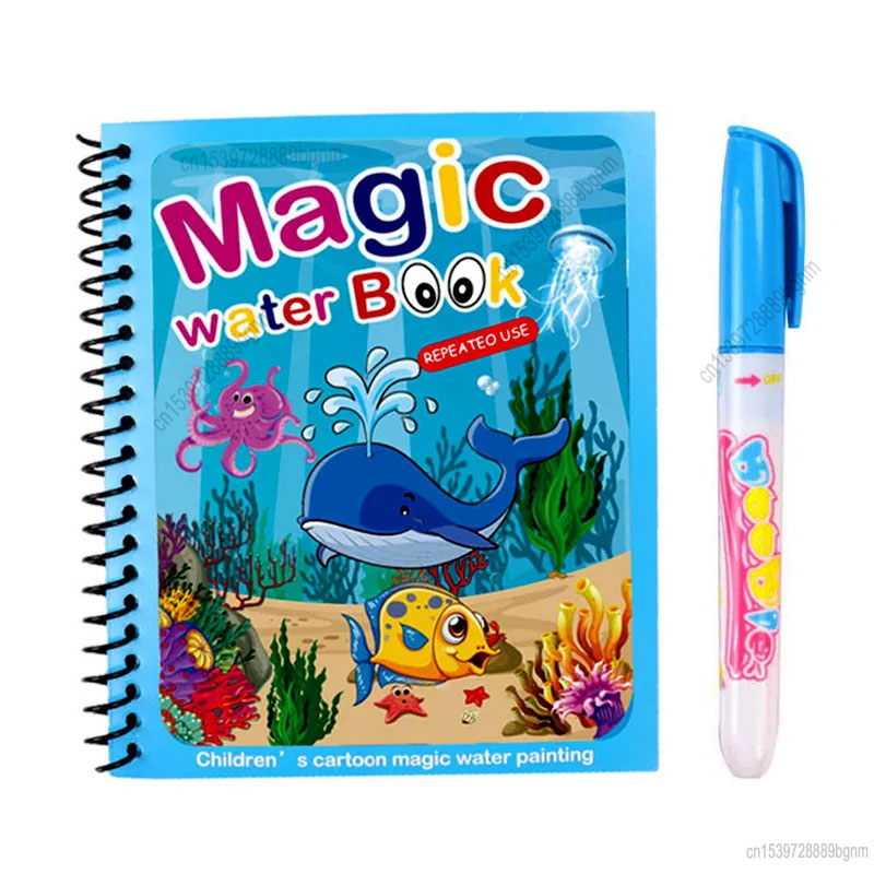 Educational Cartoon For Kids - Cartoon Magische Water Schilderen Kleurboek Met