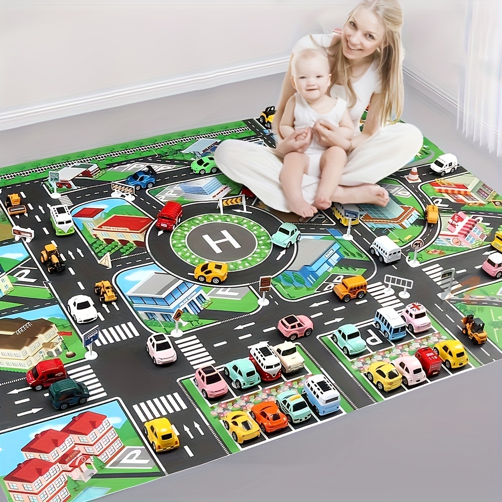 Kids Education Tools - 1pc, stadsverkeersspeelkleed, groot gamepad, waterdicht, interactieve