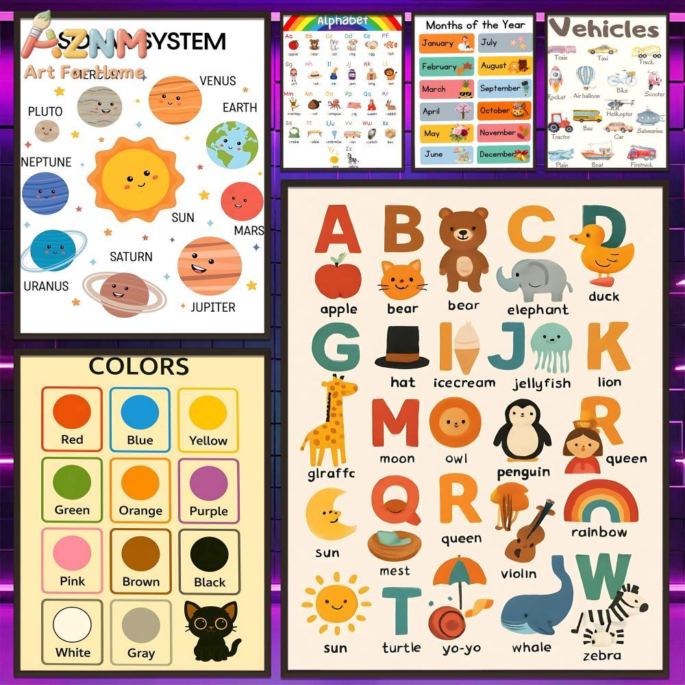 Kids No Education - AZNM Educatieve canvas wanddecoratie voor kinderen,