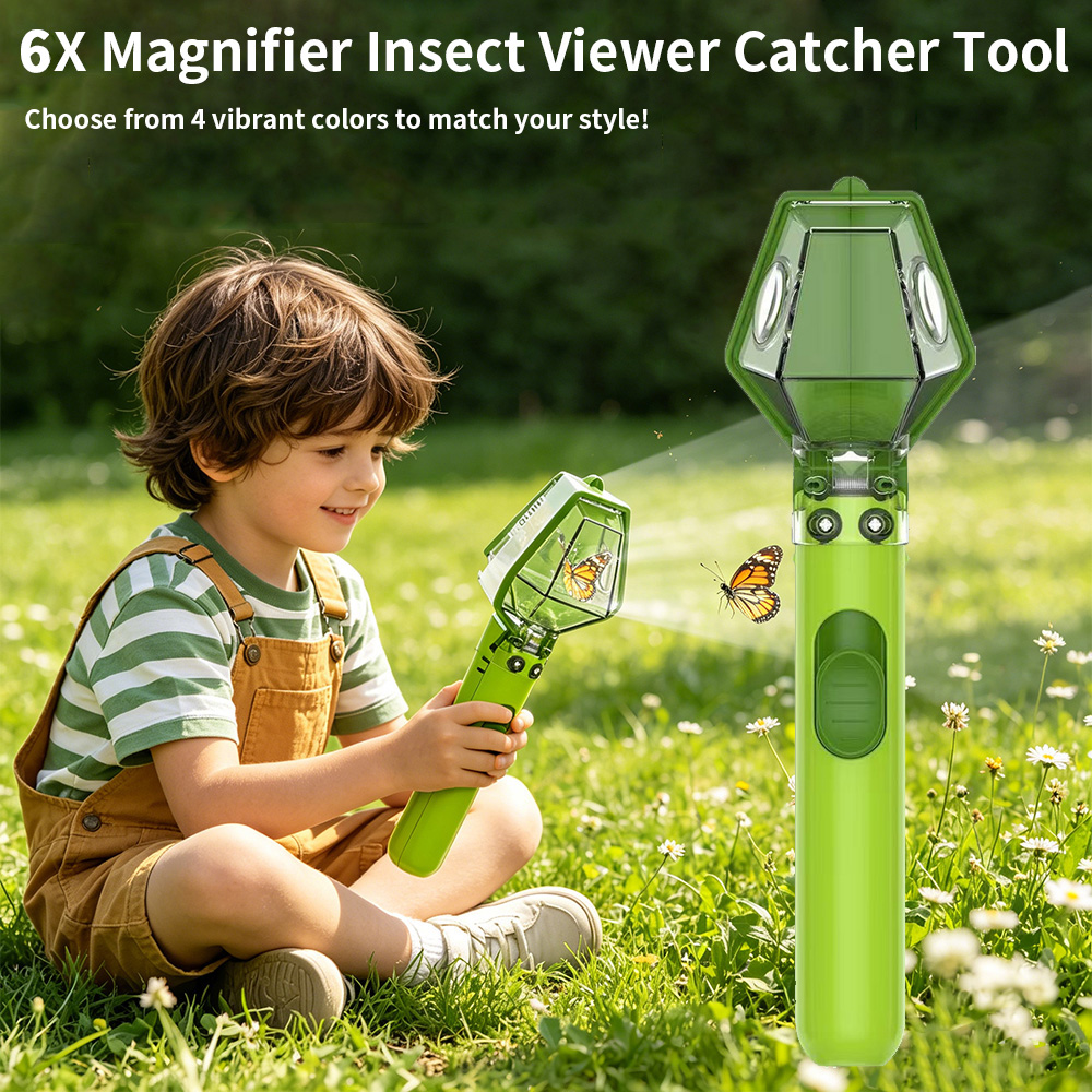 Kids Nature Education - 6X Vergrootglas Insectenverzamelaar voor kinderen, insectenobservatiebox