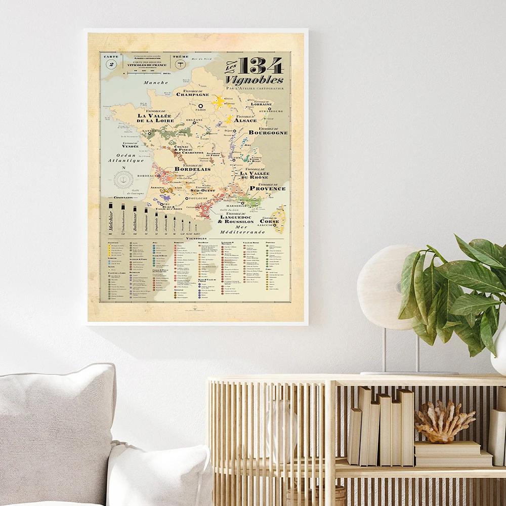 Retro Kaart Europa Stad Wijnst - Kids Education Quote recensie en prijs