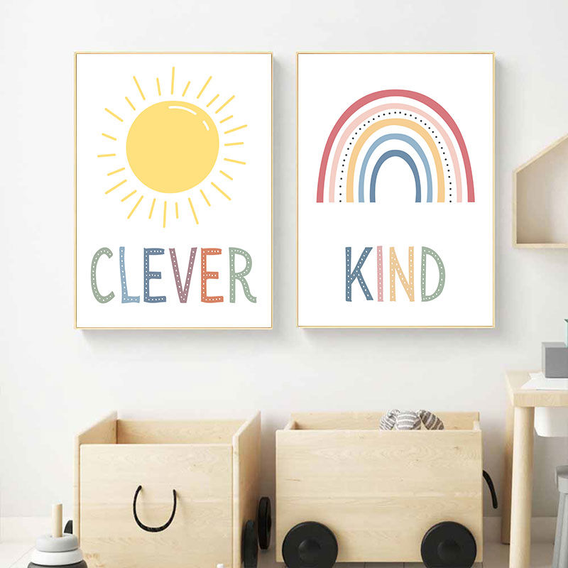 Leuke Zon Regenboog Wolk Canva - Kids Education Quote recensie en prijs