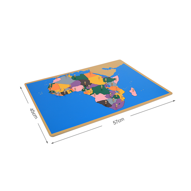 Houten kaartpuzzel van Afrika  - Kids Education Tools recensie en prijs