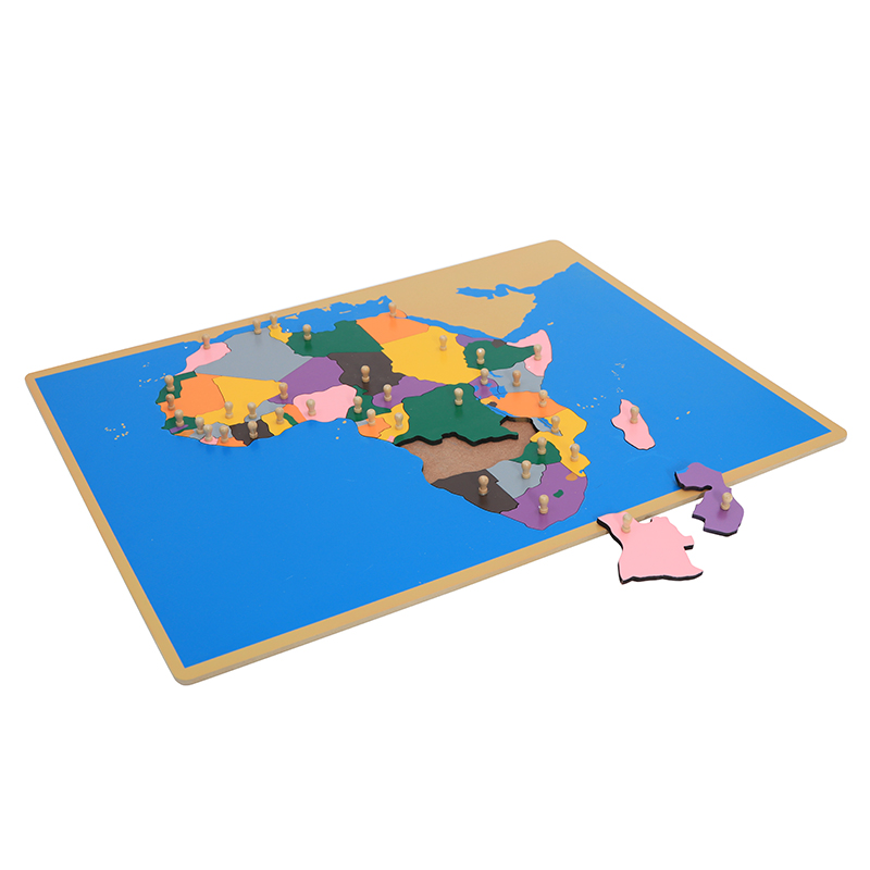 Houten kaartpuzzel van Afrika  - Kids Education Tools recensie en prijs