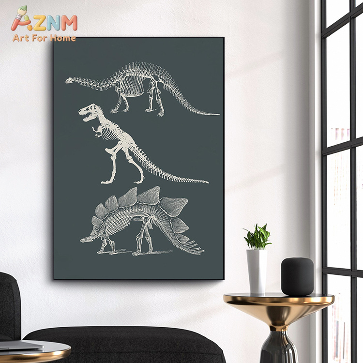 AZNM aquarel dinosaurus canvas - Kids Education Quote recensie en prijs