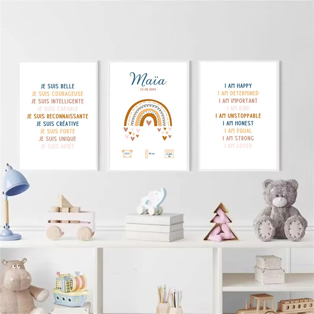 Aangepaste Baby Naam Geboorte  - Kids Education Quote recensie en prijs