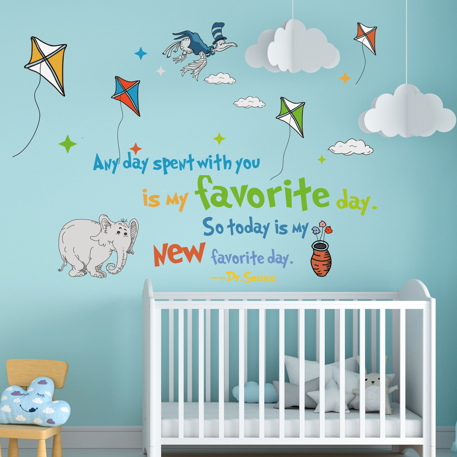 Kleurrijke Dr. Seuss Inspirere - Kids Education Quote recensie en prijs